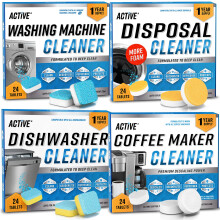 Washer, Vaatwasser, Afvalverwerkings- & Koffiemaker Reinigingstabletten - 96 Tabs