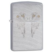 Briquet Zippo Angel Wings, finition chrome