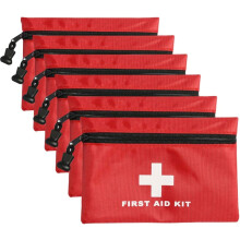 AOUTACC 6-Pack Lege EHBO Tas, Mini Reis EHBO Kit Pouch voor Noodgevallen Thuis, Kantoor, Auto, Buiten
