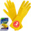 SteadMax 3 Pack Gula Diskhandskar, Professionella Latexdiskhandskar, Återanvändbara Medium 1