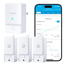 GoveeLife Wi-Fi Gateway Termometer Hygrometer H5107, Trådlös Temperatur- och Fuktighetsmonitor