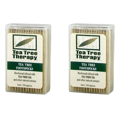 Tea Tree Therapy - Tandpetare med Tea Tree & Mentol (100 styck) (2-pack)