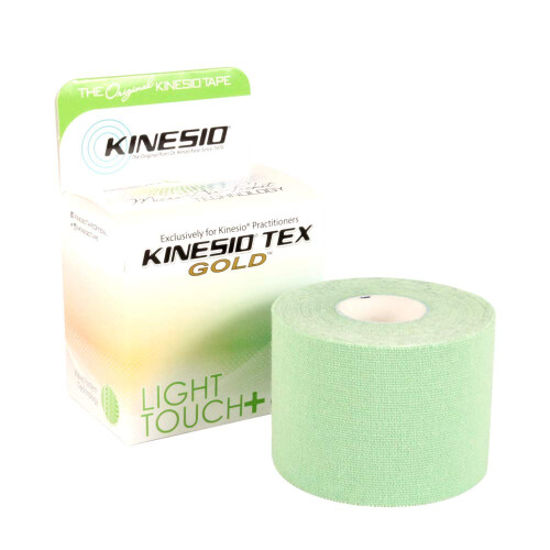 Kinesio Taping - Elastisk Terapeutisk Atletisk Tejp Tex Gold Light Touch - Grön - 5 cm x 5 m