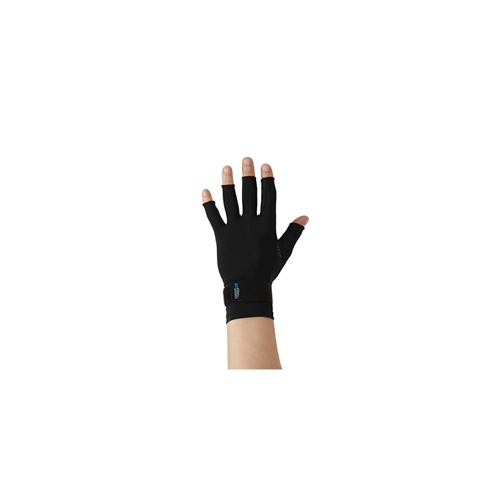 Photos - Braces / Splint / Support Copper Fit ICE Compression Gloves Infused with Menthol, Black, Large/X-Large CFIGL