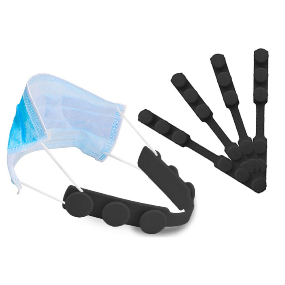 Mask Strap Extender,Anti-Tightening Mask Holder Hook Ear Strap 2020 Update (Allblack) 782924071495