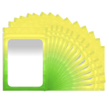 Återförslutningsbara Mylar-påsar 100 Pack 5.5 x 7.9 Tum Luktfria påsar med Klar Fönster