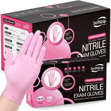 SwiftGrip Roze Wegwerp Handschoenen, X-Small, Latexvrij, Voedselveilig, Poedervrij, 1000-ct Doos
