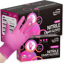 Gants SwiftGrip Roses en Nitrile Sans Poudre, Boîte de 1000 - 3-Mil, Gants Jetables Sans Latex, Pour Cuisine, Nettoyage, Coiffure