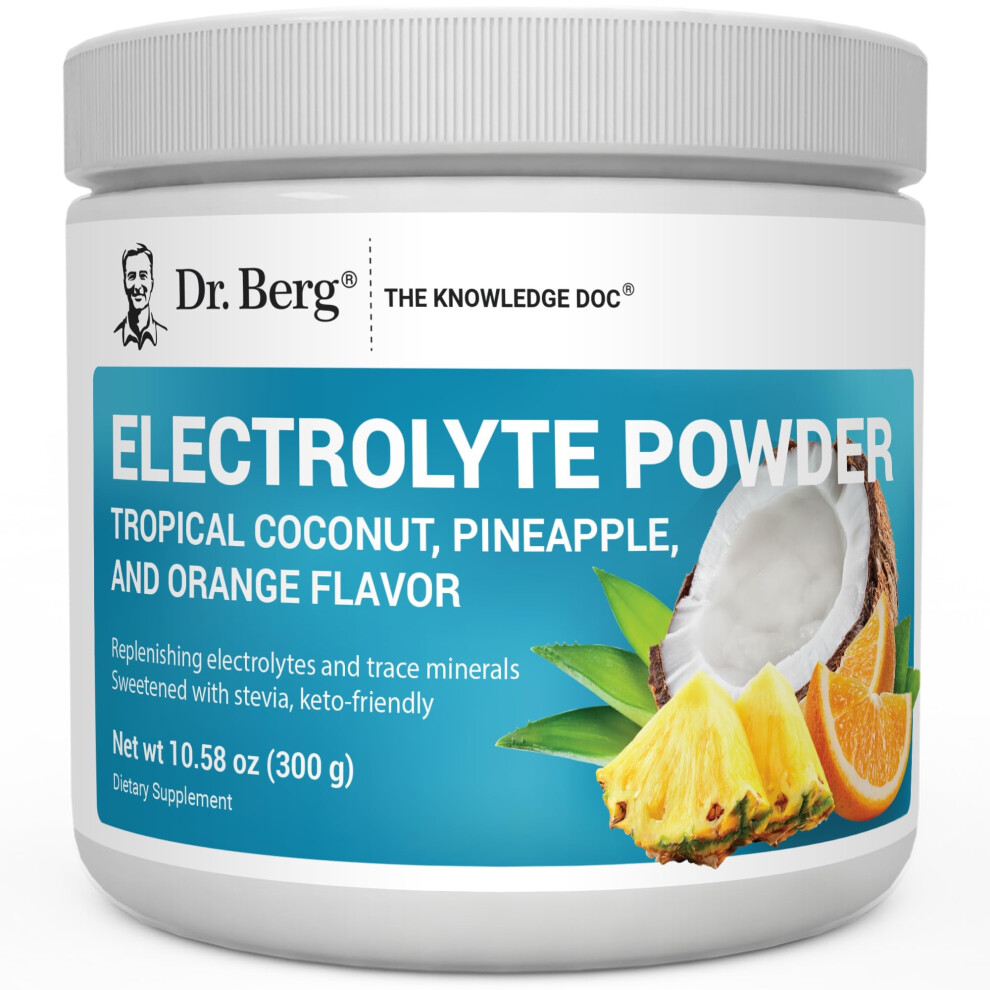 Dr. Berg Nutritional Pink Dr. Berg Zero Sugar Hydration Keto Electrolyte Powder - Enhanced W/ 1000 Mg Of Potassium & Real Himalayan Salt (Not Table Salt) - Tropical Coconu