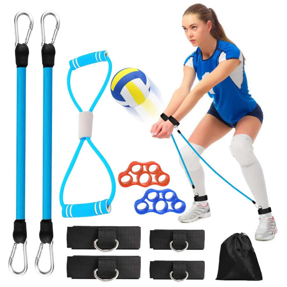 Davllin Volleyball Training Equipment,Volleyball Pass Aid Resistance Band,Elastic Rope Exercise Resistance Bands,Resistance Belt Set For Agility, Serving, Arm