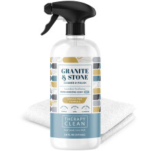 Therapy Granite Countertop Cleaner and Polish with Microfiber Cloth - Daily Granite Cleaner for Stone, Marble Cleaner, Stone Cleaner, Counter Cleaner,