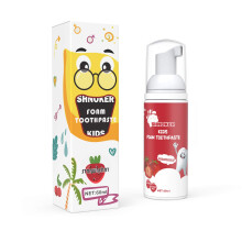 Kinderen Schuim Tandpasta met Aardbeismaak, Fluoride Vrij Natuurlijke Formule, Schuim Tandpasta voor Elektrische Tandborstel (60ml)