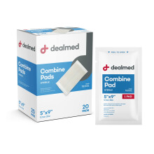 Pansements Abdominaux Dealmed | Individuellement Emballés, Absorbants, Sans Latex | Pour Soins de Plaies