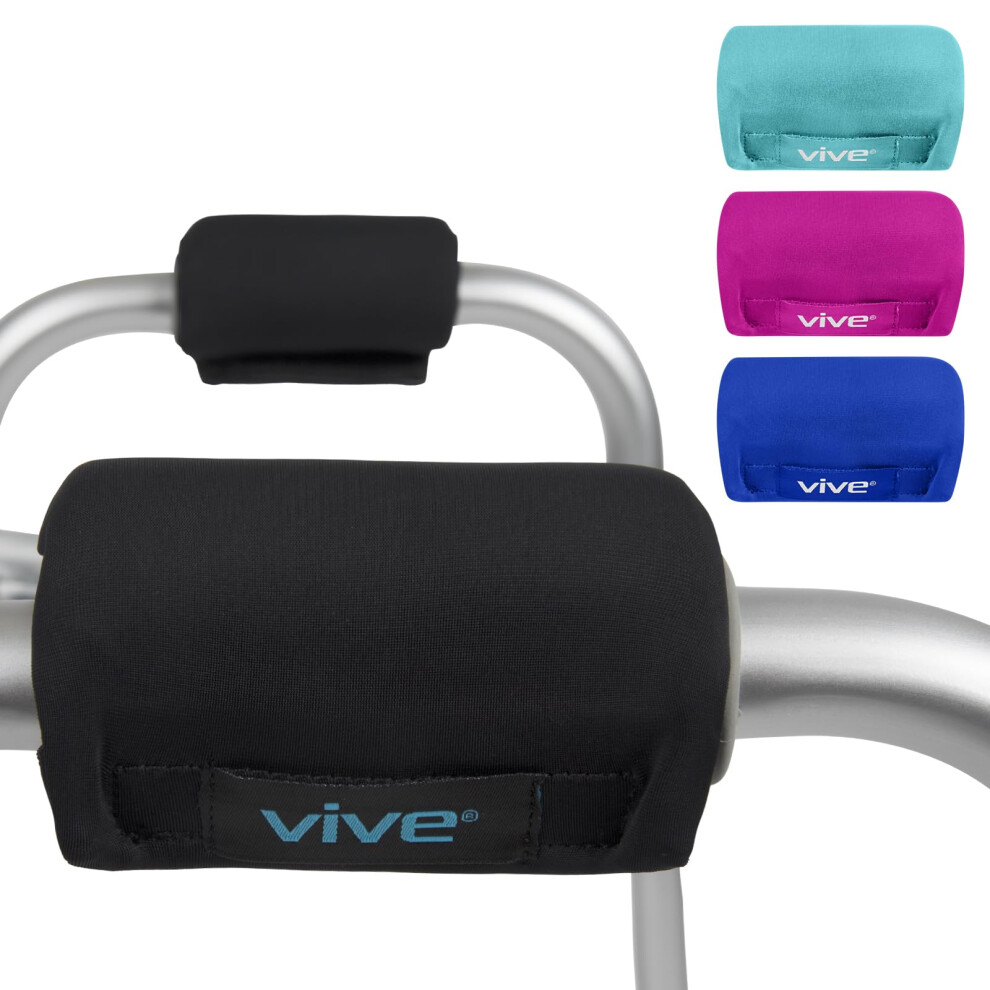 Vive Walker Handle Cushions - Padded Hand Covers - Soft Padding Medical Accessories For Folding Rolling Wheelchair, Rollator Handle, Senior, Elderly G