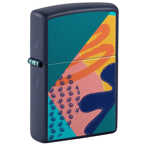 Zippo Accendino Zippo Navy Matte con Design Retro