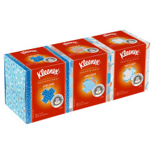 Kleenex Professionele Gezichtsdoekjes Cube voor Bedrijven (21286), Wit, 3 Dozen / Verpakking