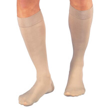 JOBST Relief 15-20mmHg Kompressionsstrümpfe Knielang, Geschlossene Spitze, Beige, Groß