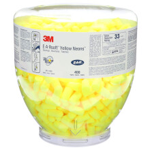 3M Ear Plugs, E-A-Rsoft Yellow Neons 391-1005, Bottle of 400 Pair of Disposable Earplugs, Slightly Longer, Uncorded, 33 NRR, Tapered Cylinder Shape, S