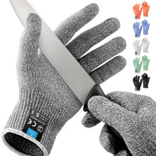 Zulay Cut Resistant Gloves Food Grade Level 5 Protection - Comfortable Safety Cutting Gloves For Chefs - Cut Resistant Work Gloves For Oyster Shucking
