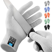 Guantes Resistentes al Corte Zulay, Protección Nivel 5, Guantes de Seguridad Cómodos para Chefs, Grande