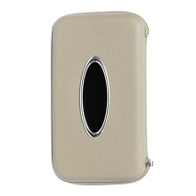 Decorative Car Visor Tissue Box Beige