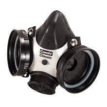 MSA 808074 Comfo Classic Halvmask - Storlek: Medium, Mjuk Hycar, Twin-Port, Återanvändbar