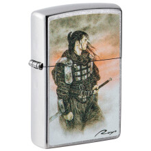 Zippo Luis Royo Guerrier Street Chrome Briquet de Poche