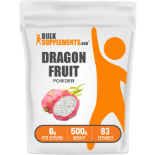BulkSupplements.com Polvo de Fruta del Dragón - Suplemento de Pitaya Rosa, 6g por Porción, 500g (1.1 lbs)