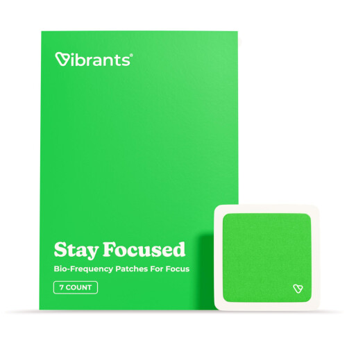 Bio-Frequency Patch for Focus | Vibrants Stay Focused Patch | Sample Pack of 7 Focus Patches