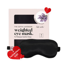 Kitsch Schlafmaske aus Lavendel, weicher als Seide, lichtdicht und stilvoll, Reise-Essentials für Frauen und Männer