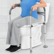 Vive Toilet Safety Rail voor Gehandicapten & Senioren - Opvouwbaar Badkamerframe met Handgrepen