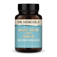 Dr. Mercola Capelli, Pelle e Unghie, 30 Porzioni (30 Capsule), con Biotina, Cheratina e Acido Ialuronico