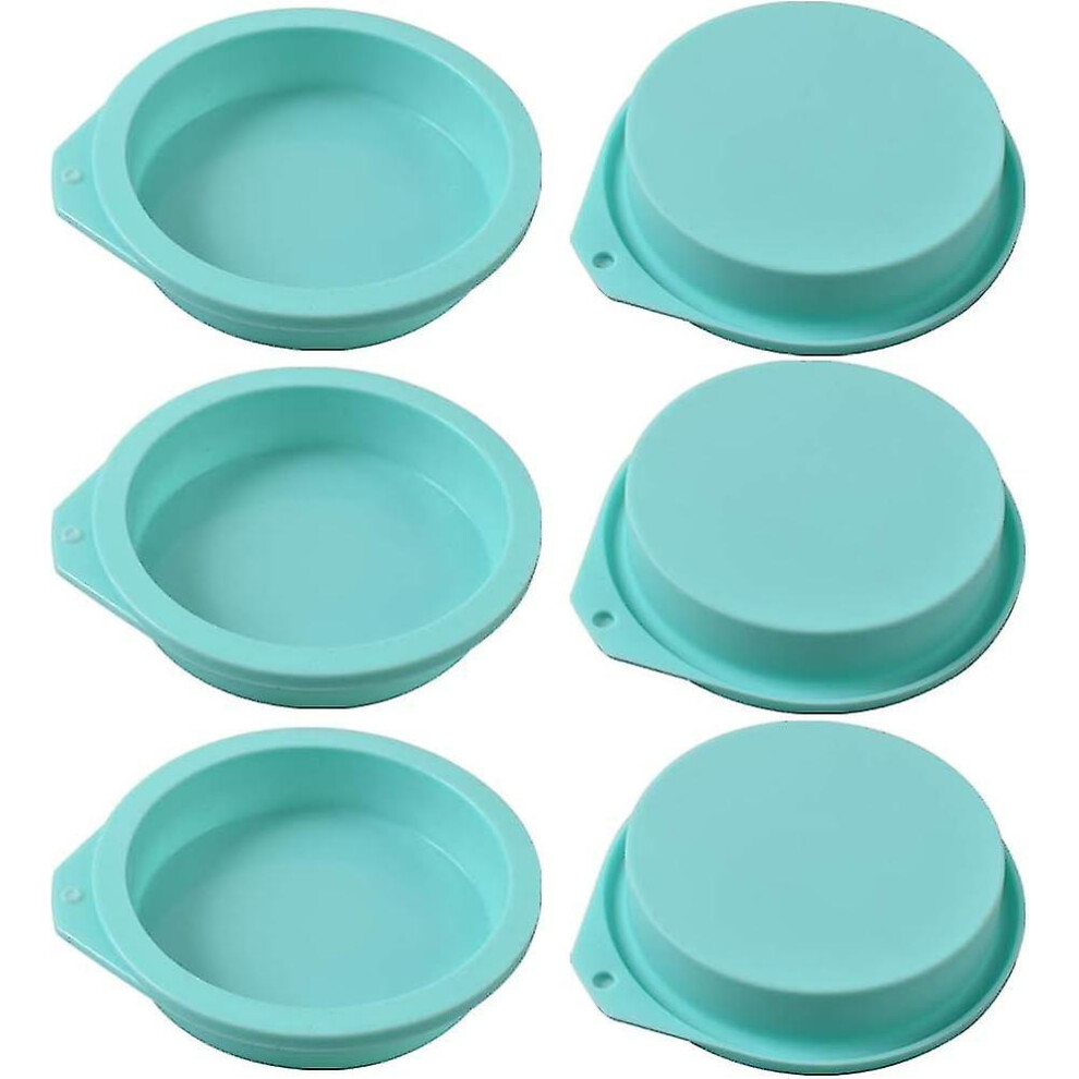 Silicone Round Cake Pans, 6 Packs Nonstick Silicone Mold for Baking, Cake,^ccgv Edition 0617