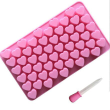 Mini Heart Shape Silicone Gummy Molds 55 Cavities Ice Molds,pink Edition 0617