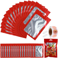 150er Pack 7 x 10 Zoll Mylar Bags mit Klarsichtfenster - Resealable Foil Pouches für Lebensmittel
