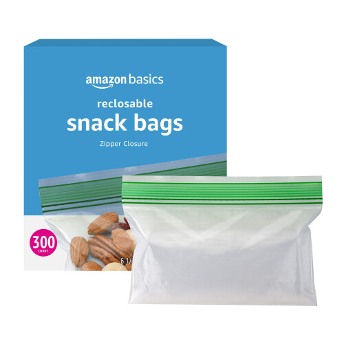 Amazon Basics Snackförvaringspåsar, 300 stycken