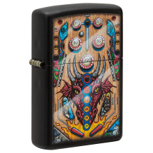 Accendino Zippo Design Pinball Nero Opaco