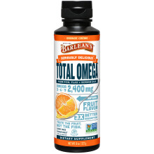 Barlean's Total Omega 3 6 9 Oranje Crème Vloeibare Visolie Supplement met Borage en Lijnzaadolie, 2.400 mg Omega's EPA en DHA