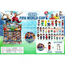 (blue) World Cup Soccer Blind Box PVC Star Player Figurine Football Star Blind Box Soccer World Collection Toy