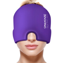ONLYCARE Migraine Verlichting Cap, Verzachtende Hoofdpijn Hoed, Geüpgraded Geurloze Gel IJs Wrap, Warm en Koud Therapie