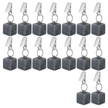 16PCS Metal Clip Cube Marble Pendant Stones Tablecloth Weights for Table Covers Decoration Edition 0618