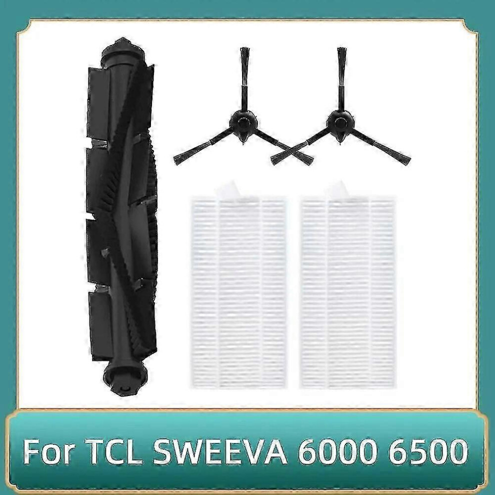 Tcl Sweeva 6000/6500 Robotic Vacuum Cleaner Roller/Side Brush & Hepa Filter Replacement Parts [Fg05] Edition 0618 6913222334584