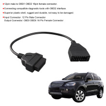 Durable 12 Pin to OBD 16 Pin Cable for Cars