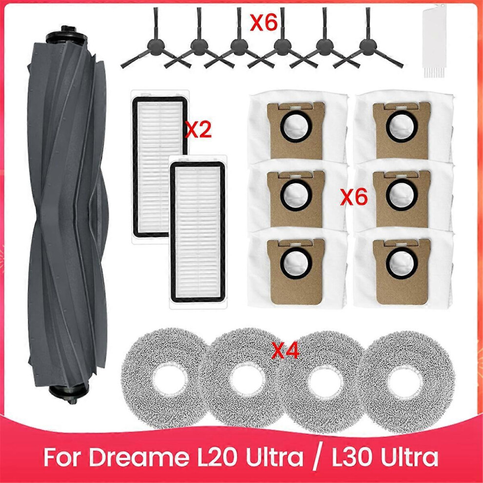 For Dreame L20 Ultra/L30 Ultra Robot Vacuum Cleaner Accessories Kit Edition 0618 6913222335048
