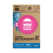WBM Home Tvättmedel Pods, 32 St | Fräsch & Klar Oparfymerad | 10x Ultrapower Rengöring