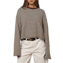 Women Y2k Long Sleeve Fairy Grunge Striped Baggy Tees Shirts 2000s Aesthetic Sweater Crop Tops Brown S