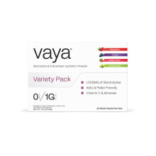 Vaya - Polvere Elettrolitica Senza Zucchero - Idratazione Instantanea - Con Elettroliti per Digiuno - 24 Pack, Lampone, Uva