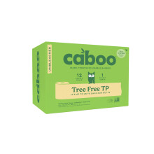 Caboo Boomvrij Ongebleekt Toiletpapier | Plasticvrije Verpakking, Septische Veiligheid, Eco-Vriendelijk, Chemisch Vrij | 2 Laags, 1 Verpakking