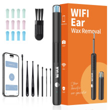 Kit per rimozione cerume Xylla, otoscopio WiFi 1920P FHD con 8 accessori e 6 luci LED