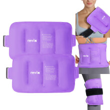 REVIX 2-Pack Grote Koude Packs voor Rug, Schouder, Heup, Knie en Schenen, Koude Compress met Zachte Voering en Band, 16" 9"